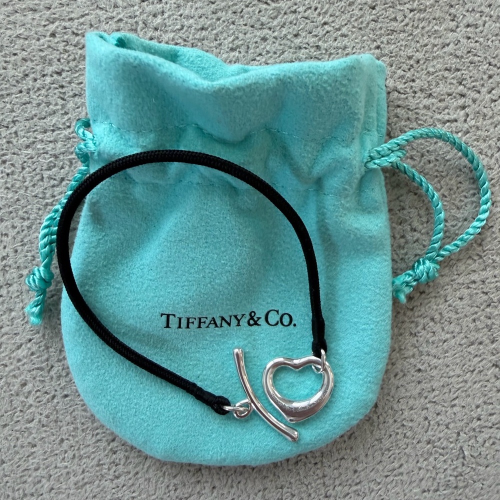 Tiffany & Co. Sterling Silver Elsa Peretti Open Heart Bracelet